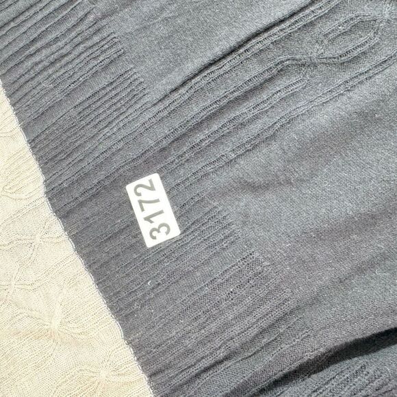 Sparrow Sweater Womens Large Black Ivory Cotton Blend Long Sleeve Cardigan - Picture 6 of 7